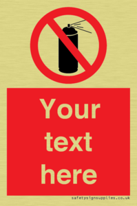 Custom prohibition no aerosol